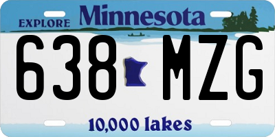 MN license plate 638MZG