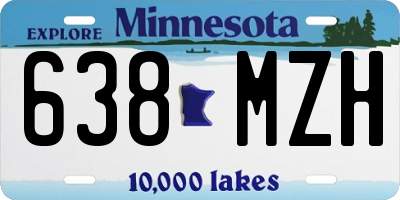 MN license plate 638MZH