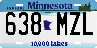 MN license plate 638MZL