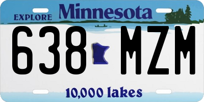 MN license plate 638MZM
