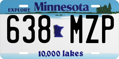 MN license plate 638MZP
