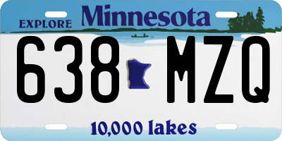 MN license plate 638MZQ