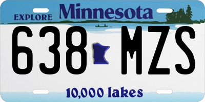 MN license plate 638MZS