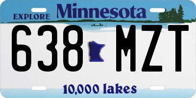 MN license plate 638MZT