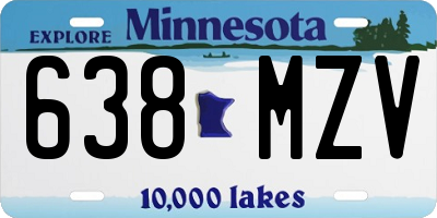 MN license plate 638MZV