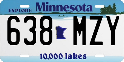 MN license plate 638MZY