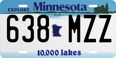 MN license plate 638MZZ