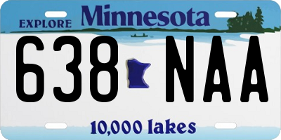 MN license plate 638NAA