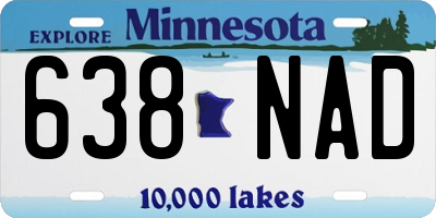 MN license plate 638NAD