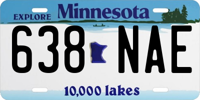 MN license plate 638NAE
