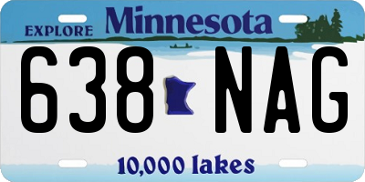 MN license plate 638NAG