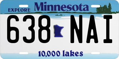 MN license plate 638NAI
