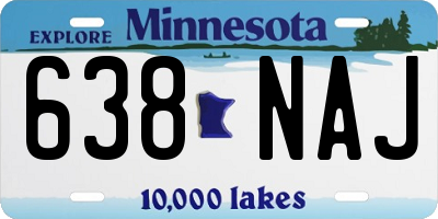 MN license plate 638NAJ