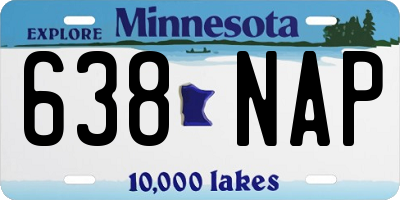 MN license plate 638NAP