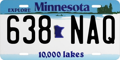 MN license plate 638NAQ