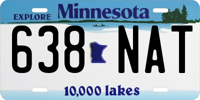 MN license plate 638NAT