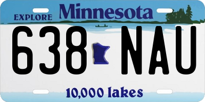 MN license plate 638NAU