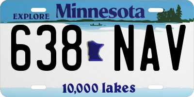 MN license plate 638NAV