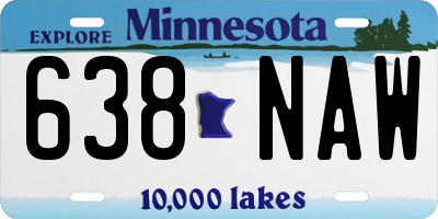 MN license plate 638NAW