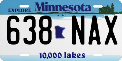 MN license plate 638NAX
