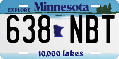 MN license plate 638NBT