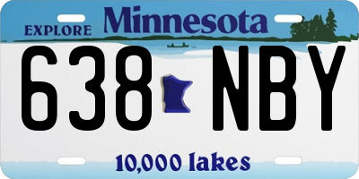 MN license plate 638NBY