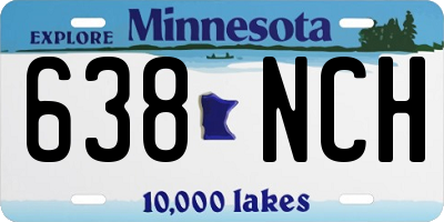 MN license plate 638NCH