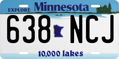 MN license plate 638NCJ