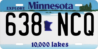 MN license plate 638NCQ