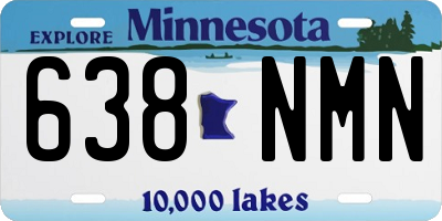 MN license plate 638NMN