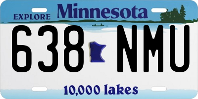 MN license plate 638NMU