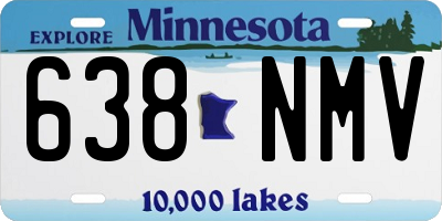 MN license plate 638NMV
