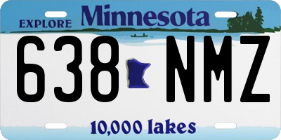 MN license plate 638NMZ