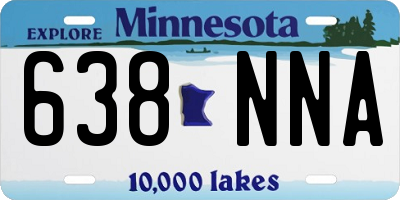 MN license plate 638NNA