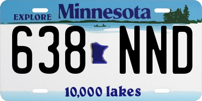 MN license plate 638NND