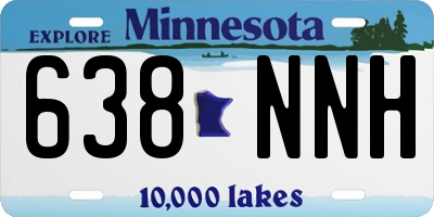MN license plate 638NNH