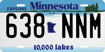 MN license plate 638NNM