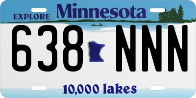 MN license plate 638NNN