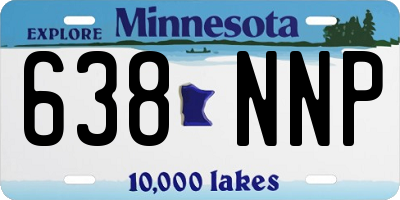 MN license plate 638NNP