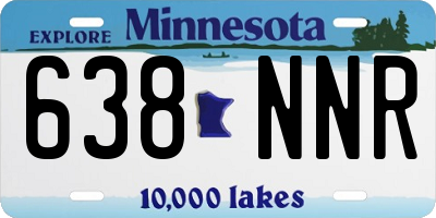 MN license plate 638NNR