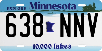 MN license plate 638NNV