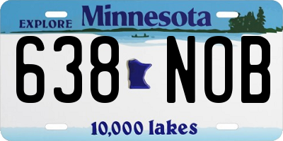MN license plate 638NOB