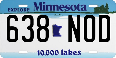 MN license plate 638NOD