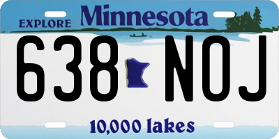 MN license plate 638NOJ
