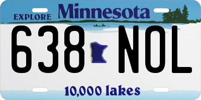 MN license plate 638NOL