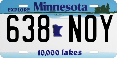 MN license plate 638NOY