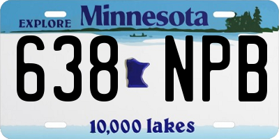 MN license plate 638NPB