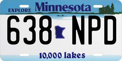 MN license plate 638NPD