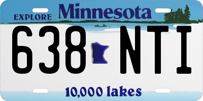 MN license plate 638NTI