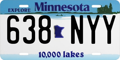 MN license plate 638NYY